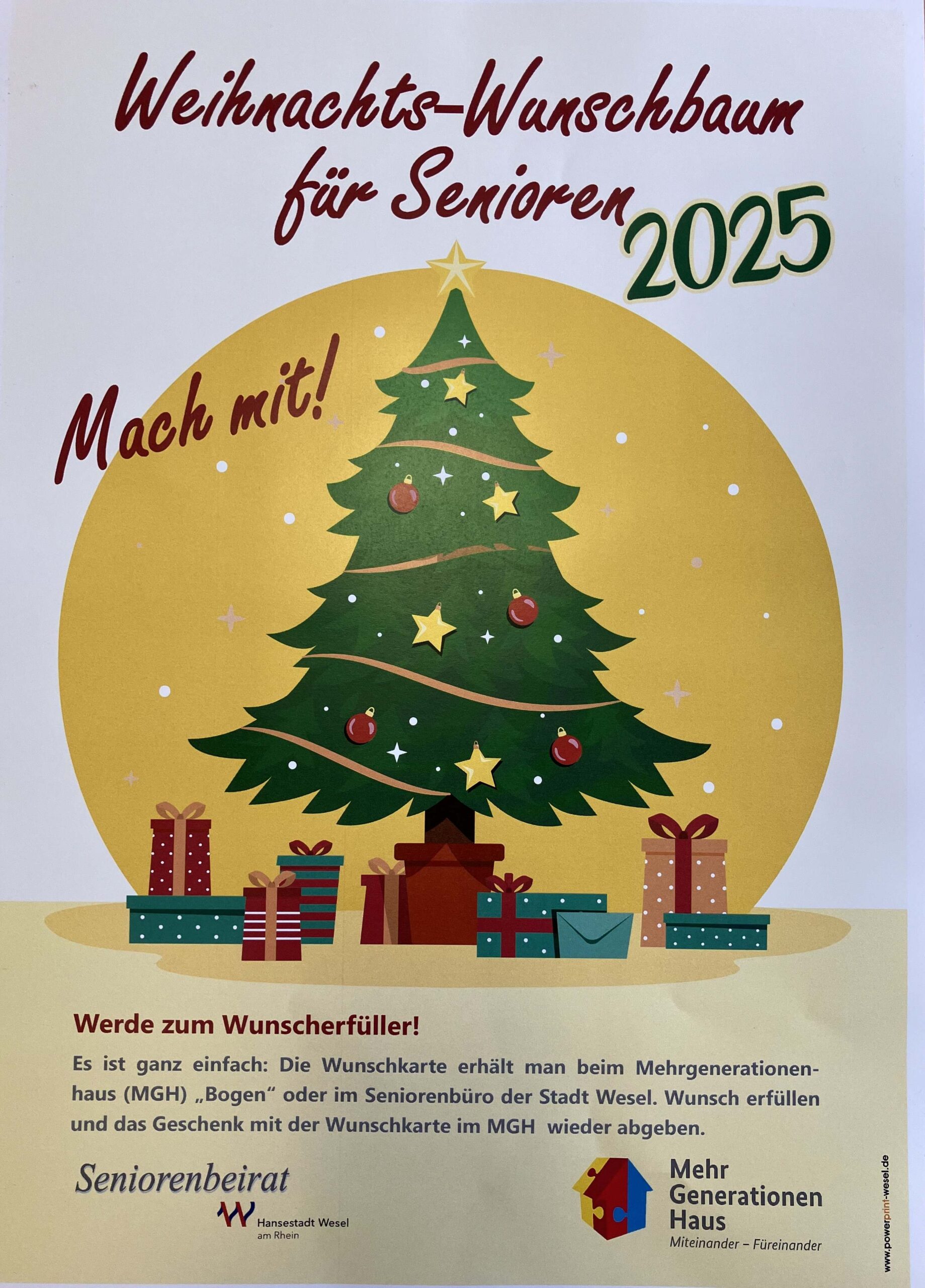 Weihnachtswunschbaum für Senioren 2025